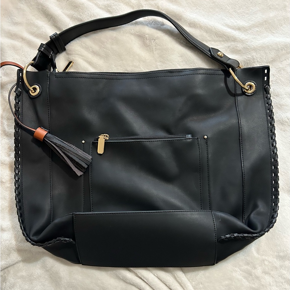 Anthropology large shoulder tote bag in good condition!